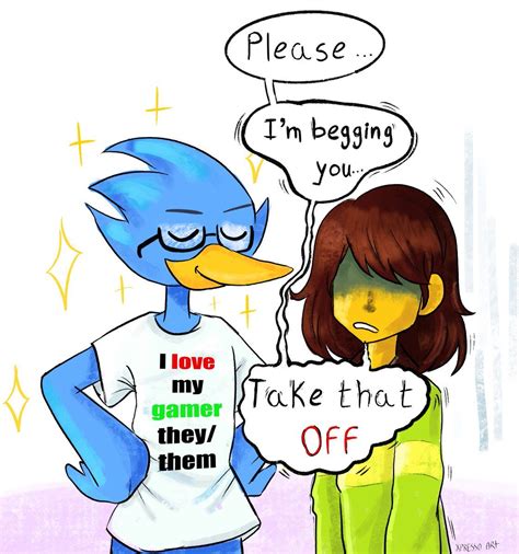 Berdy With His Gay Shirts And His Gay Hair In Undertale