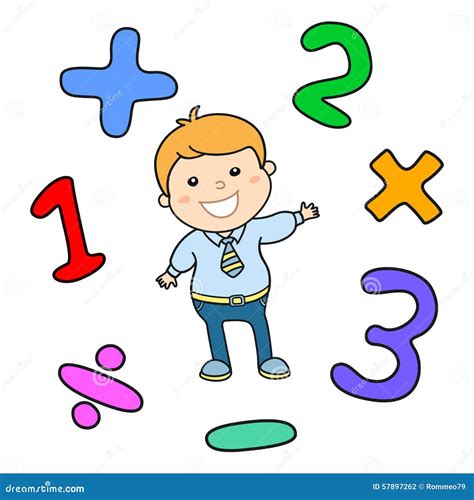 Cartoon Style Math Learning Game Illustration Mathematical Arithmetic