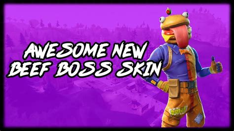 New Beef Boss Skin Review Fortnite Battle Royale Youtube