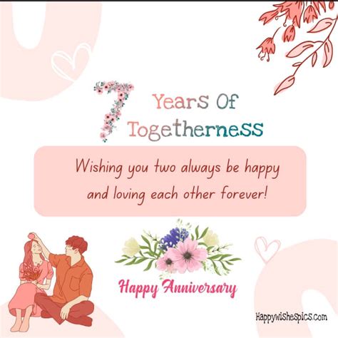 20 Happy 7th Anniversary Wishes And Messages, 54% OFF