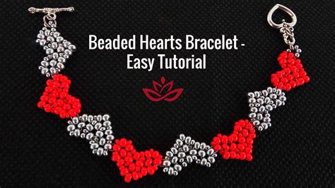 Beaded Heart Bracelet Tutorial Youtube