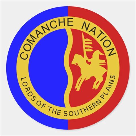 Flag Of The Comanche Nation Classic Round Sticker Zazzle