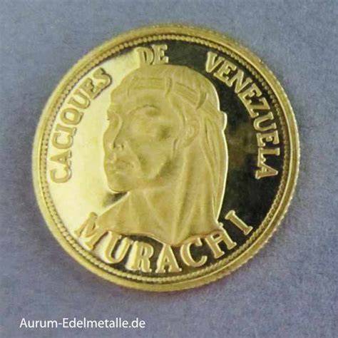 Caciques De Venezuela Gold Medaille Murachi Aurum Goldshop