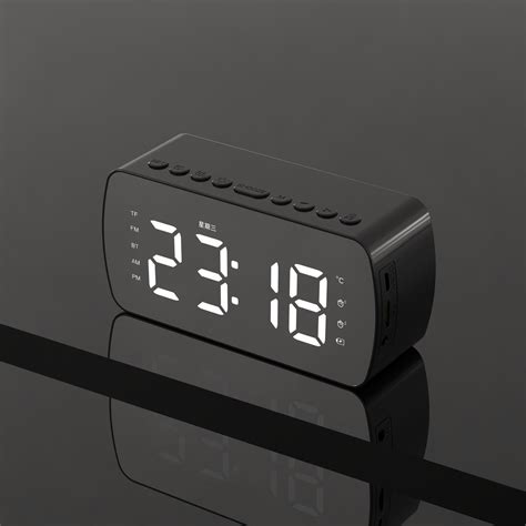 Wuztai Digital Alarm Clock Led Mirror Digital Alarm Clock Big Time