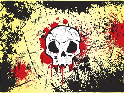 Grunge Skull Vector Vector Art Graphics Freevector