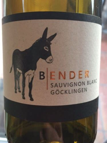 Weingut Bender Sauvignon Blanc G Cklingen Vivino Us