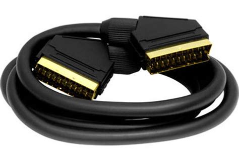 3m Metre SCART Lead Cable TV DVD Fully Wired 21 Pin Gold Long For Sale