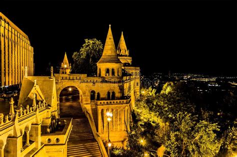 The Fisherman`s Bastion Overlooking the River Danube in Budapest at ...