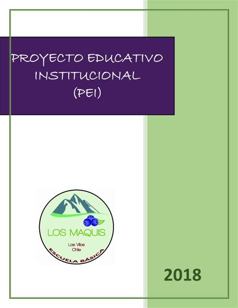 Pdf Proyecto Educativo Institucional Pei