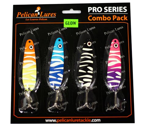 Flutter Spoon Combo Pack Glow Pelican Lures