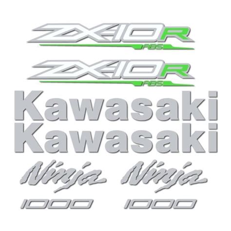 Kit Autocollants Compatible Avec Moto De Route Kawasaki Zx R Ninja