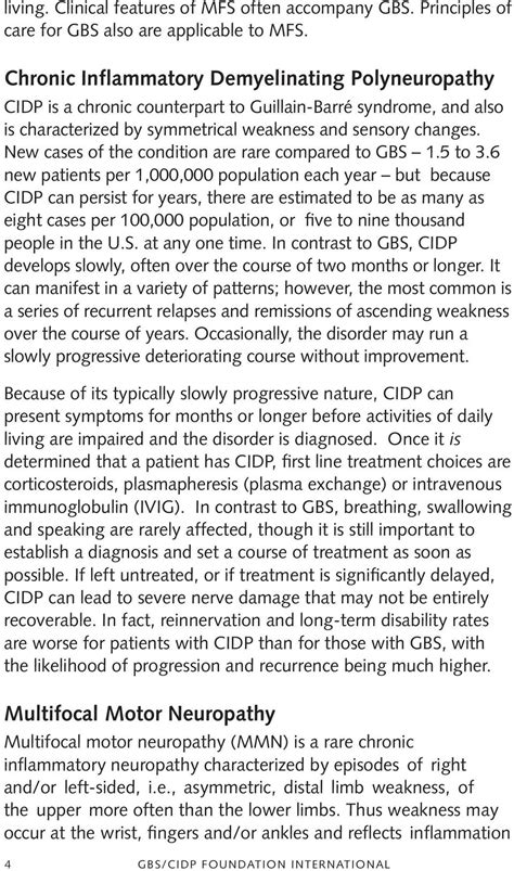 Guillain Barré Syndrome CIDP and Variants Guidelines for Physical and