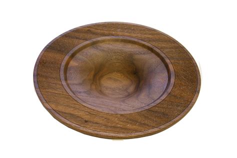 Wide Rimmed Walnut Bowl-Wooden Home Decor-Walnut Wood Bowl-