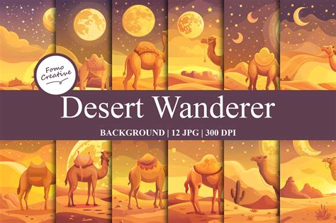 Desert Wanderer Background Graphic By Fomo Creative · Creative Fabrica