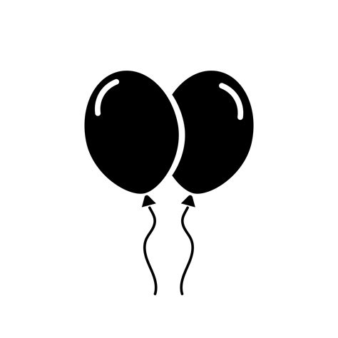 Vector Siluetas De Globos Icono De Negro Silueta Globo Vector De My