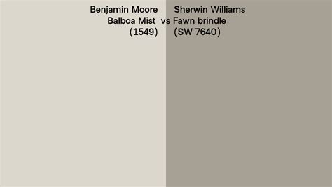 Benjamin Moore Balboa Mist 1549 Vs Sherwin Williams Fawn Brindle SW