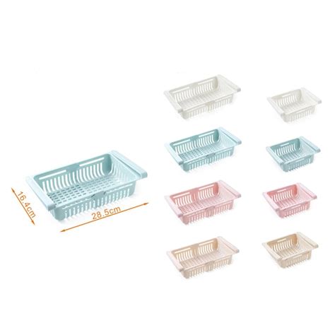 Refrigerator Organizer Adjustable Stretchable Basket Refrigerator Pull