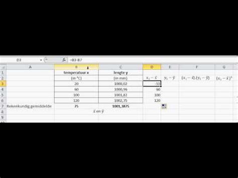 Lineaire Regressie Tussenstap Met Absolute Adressering YouTube