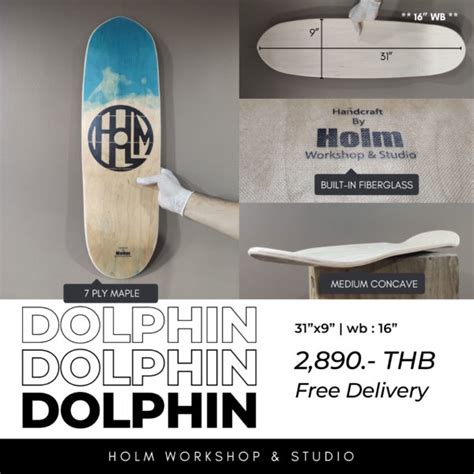 Dolphin Skateboard Deck Holm Workshop And Studio