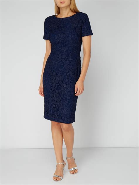 Lauren Ralph Lauren Cocktailkleid Aus Floraler H Kelspitze Blau