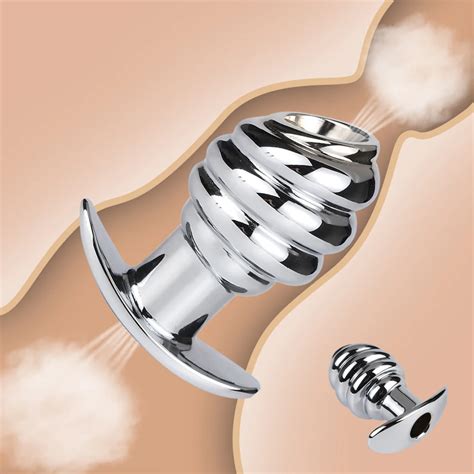 As shown Tunnel creux en métal Plug Anal Douche lavement Prostata