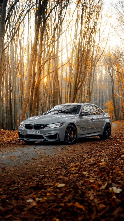 Download Wallpaper 1350x2400 Bmw M3 Bmw Car Gray Side View Forest Autumn Iphone 876s