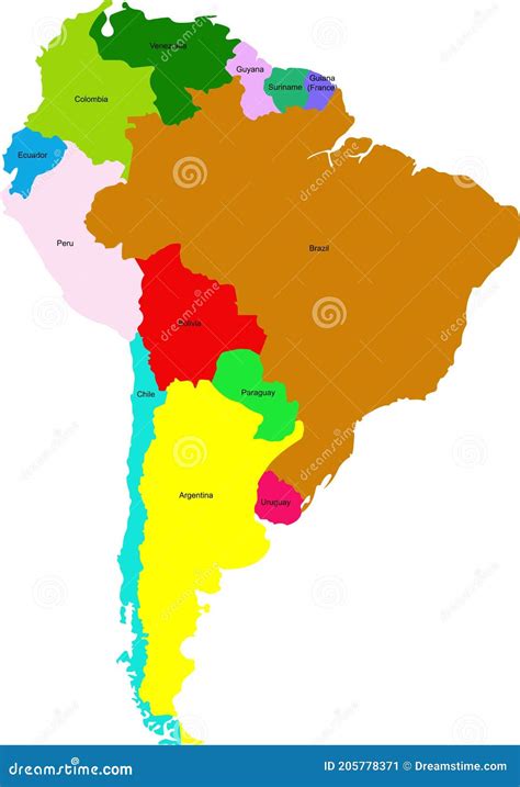 Gratis Descargable Mapa Vectorial De Sudamerica EPS SVG