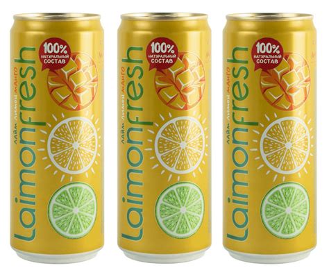 Газированный Напиток Laimon Fresh Манго, 3 шт по 330 мл - купить с ...