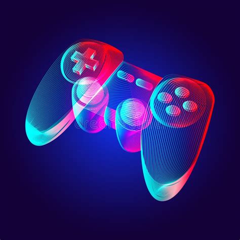 Contrôleur De La Console De Jeu Abstrait Gamepad Rétro Illustration De