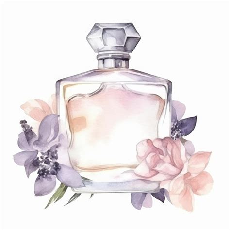 Premium AI Image Watercolor Perfume Illustration AI Generative