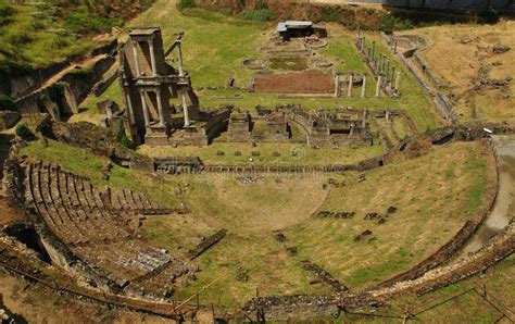 Alter Romans Theater Volterra Toskana Italien Stockfoto Bild Von