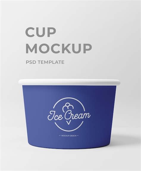 Maqueta De Copa De Helado Archivo Psd Premium