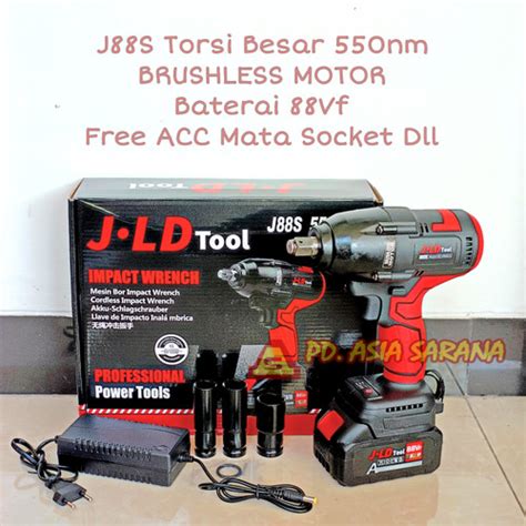 Jual Cordless Impact Wrench 88vf J88s Brushless Torsi Besar Jld 550nm Bor Kab Tangerang