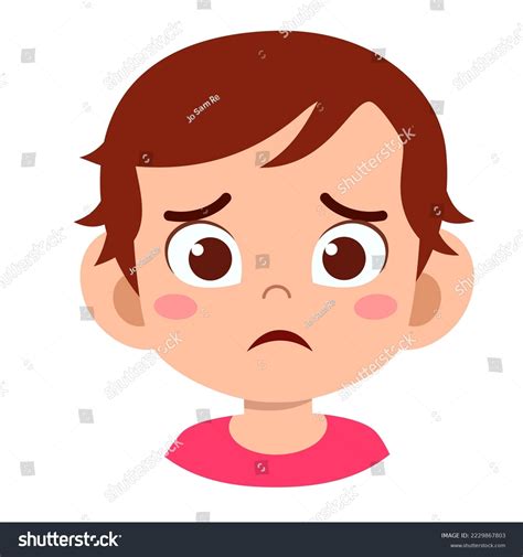 Adorable Child Face Emoji Emoticon Stock Vector (Royalty Free ...