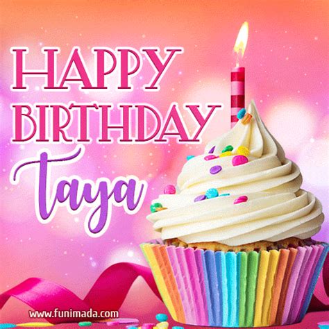 Happy Birthday Taya - Lovely Animated GIF | Funimada.com