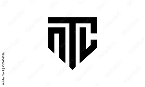 ntc, ntc logo, ntc initial, icon, symbol, ntc icon, black Stock Vector ...