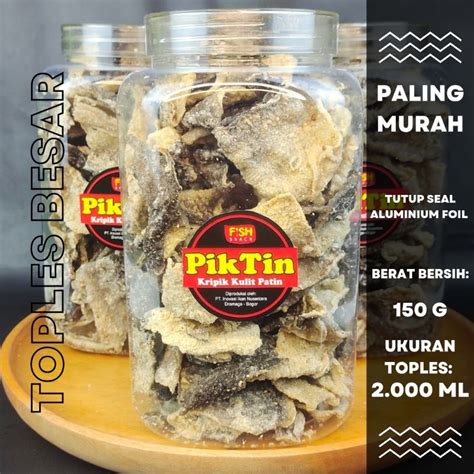 Jual Keripik Kulit Ikan Patin Fish Skin Kemasan Toples Ekonomis