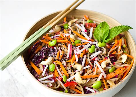 Sesame Edamame Noodle Bowl Plant Based Recipes By Ashley Madden