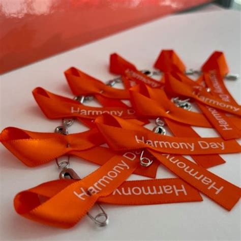 Harmony Day Orange Awareness Ribbons Australian Printed Ribbon