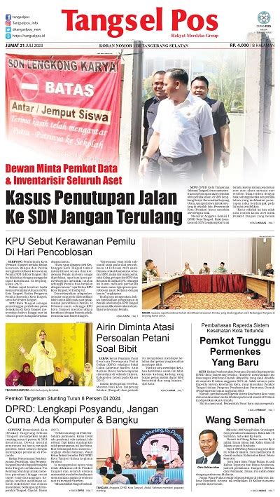 Epaper Edisi Jumat Juli Tangselpos Id