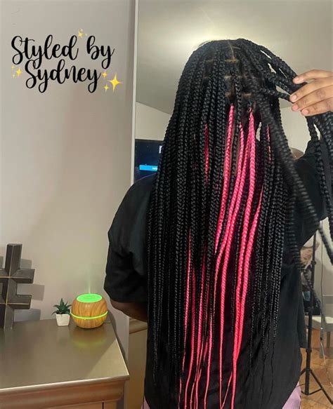 Peekaboo Braids Pink Peekaboo Hair Peekaboo Hair Braided Hairstyles