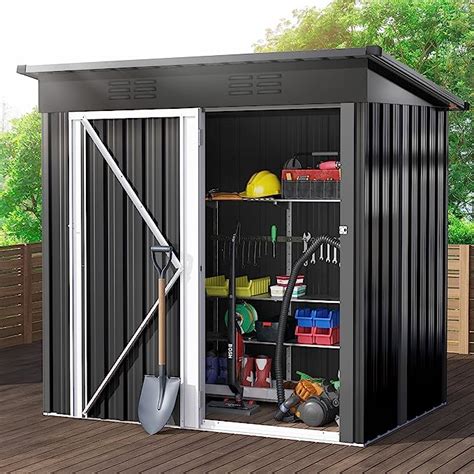 Amazon DWVO Outdoor Storage Shed 5x3FT Heavy Duty Metal Tool