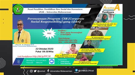 Webinar Perencanaan Program Csr Corporate Social Responsibility Yang