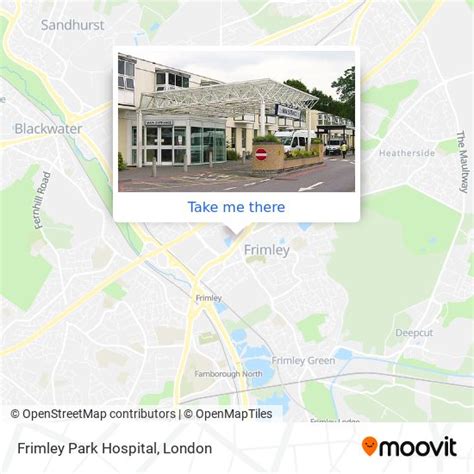 How to get to Frimley Park Hospital by bus or train?