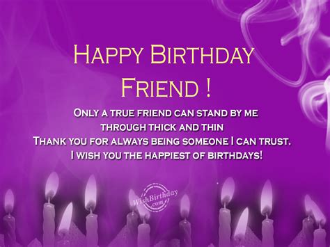 Only a True Friend can Stand - Birthday Wishes, Happy Birthday Pictures