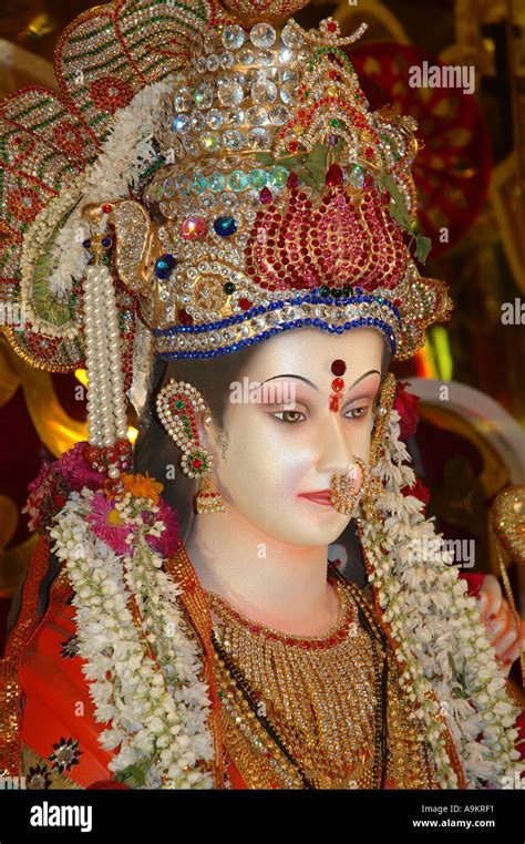 Goddess Amba in Mumbai during Puja festival Bombay Mumbai india Stock ...