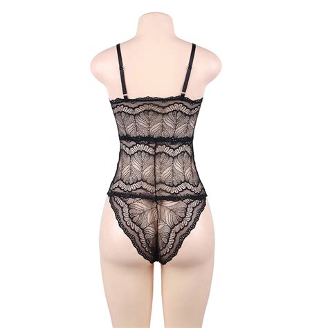 Lingerie Sexy Femme Body et Combinaison Dos Nu en Dentelle Décolleté en V Sexy Teddy Lingerie
