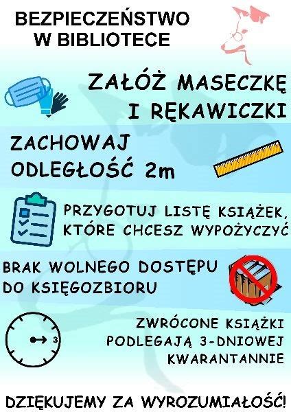 Zasady korzystania z Biblioteki podczas pandemii Biblioteka Lisia Góra