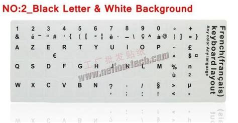 French Keypad Label Sticker Eco Environment Plastic French Keyboard