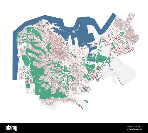 Haifa Vector Map Detailed Map Of Haifa City Administrative Area